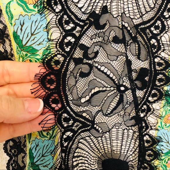 Anna Sui Embroidered Lace Eyelash Embellished Dress Size  8 - Picture 8 of 15